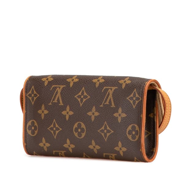 Pre-owned Louis Vuitton Monogram Pochette Twin PM Brown