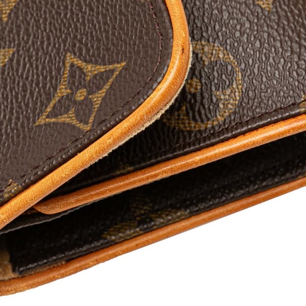 Pre-owned Louis Vuitton Monogram Pochette Twin PM Brown