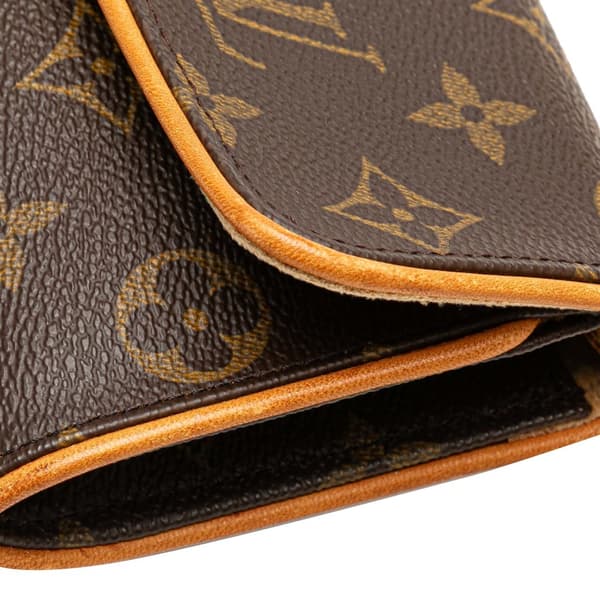 Pre-owned Louis Vuitton Monogram Pochette Twin PM Brown
