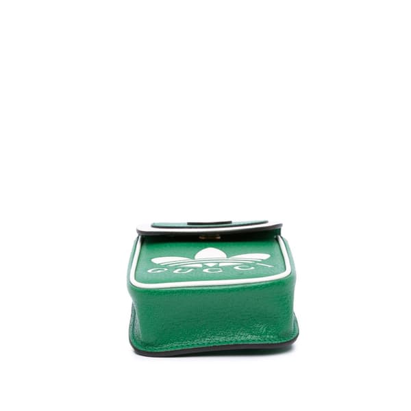 Pre-owned Gucci Adidas Leather Phone Case Crossbody Green