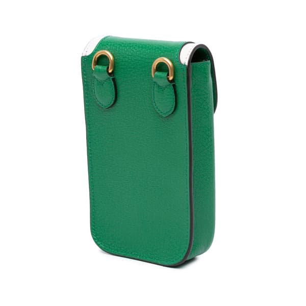 Pre-owned Gucci Adidas Leather Phone Case Crossbody Green