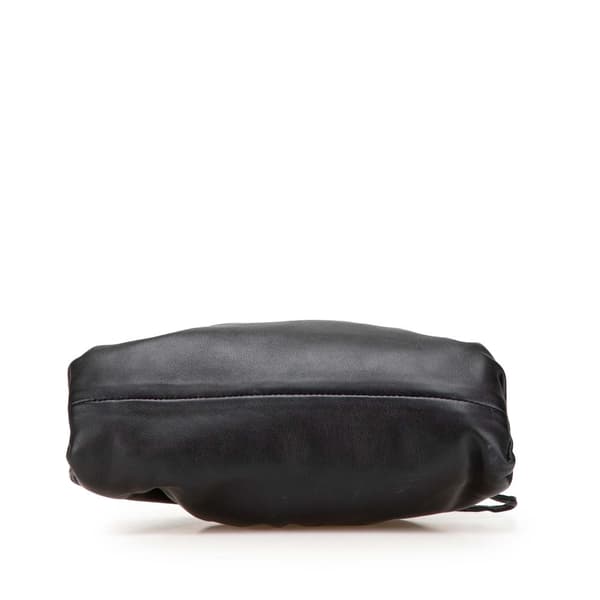 Pre-owned Bottega Veneta Lambskin The Mini Pouch Black
