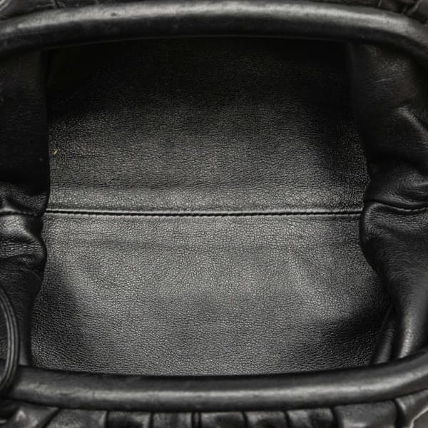 Pre-owned Bottega Veneta Lambskin The Mini Pouch Black