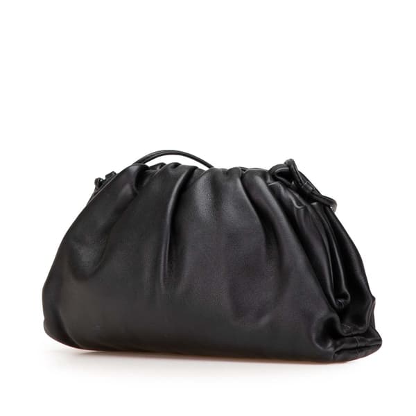 Pre-owned Bottega Veneta Lambskin The Mini Pouch Black