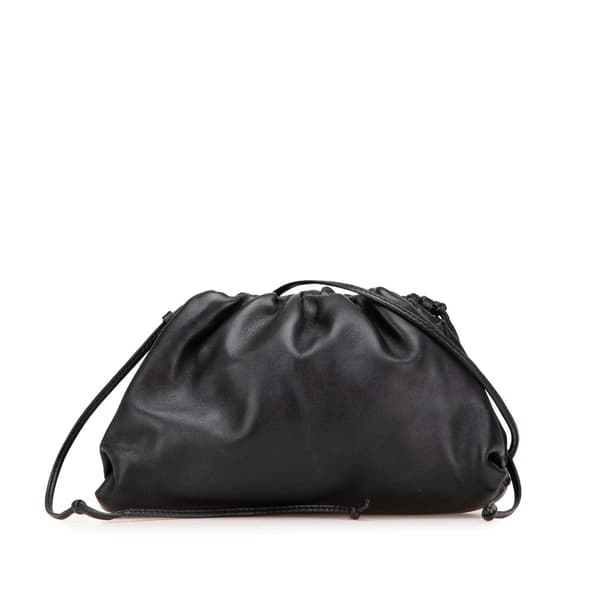 Pre-owned Bottega Veneta Lambskin The Mini Pouch Black