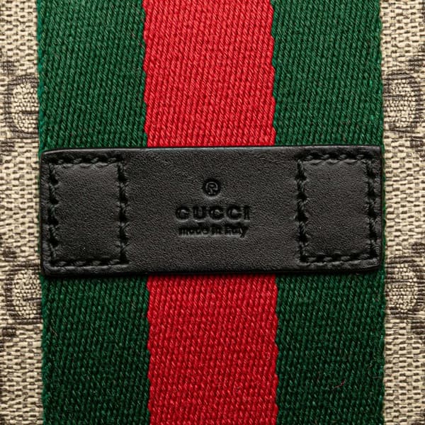 Pre-owned Gucci GG Supreme Web Crossbody Brown