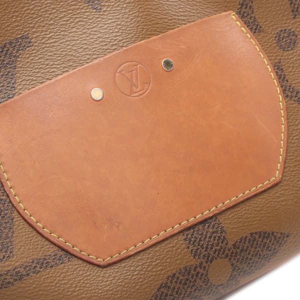 Pre-owned Louis Vuitton Monogram Giant Reverse Boite Chapeau Souple Brown