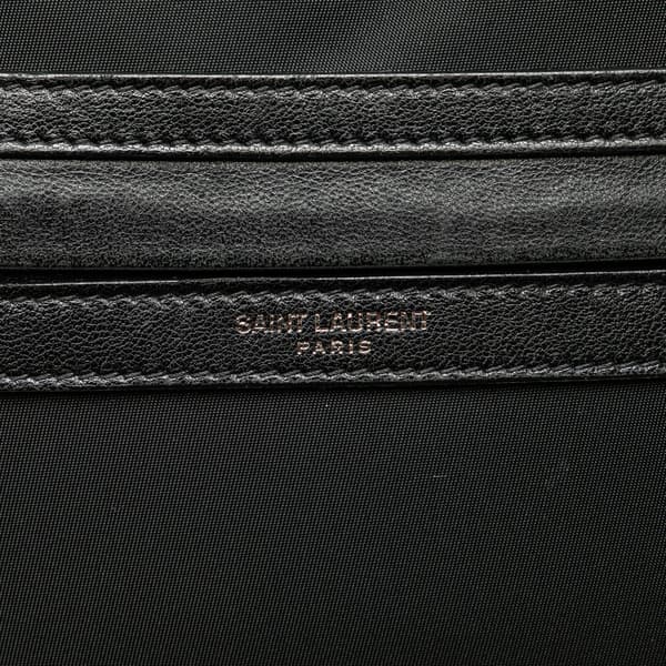Pre-owned Saint Laurent Small Nylon Camp Camera Bag Black