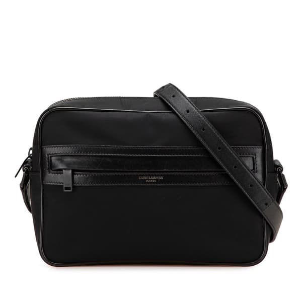 Pre-owned Saint Laurent Small Nylon Camp Camera Bag Black
