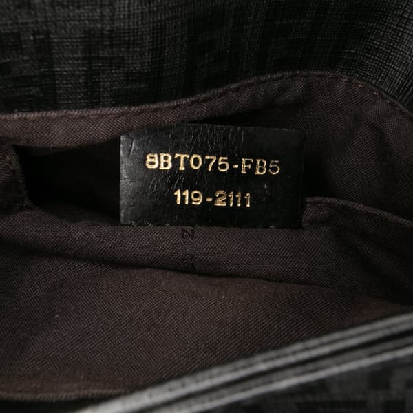 Pre-owned Fendi Zucchino Spalmati Crossbody Black