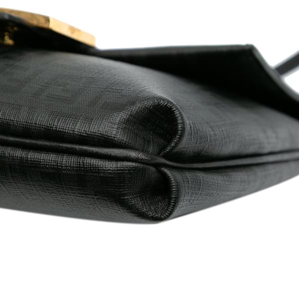 Pre-owned Fendi Zucchino Spalmati Crossbody Black
