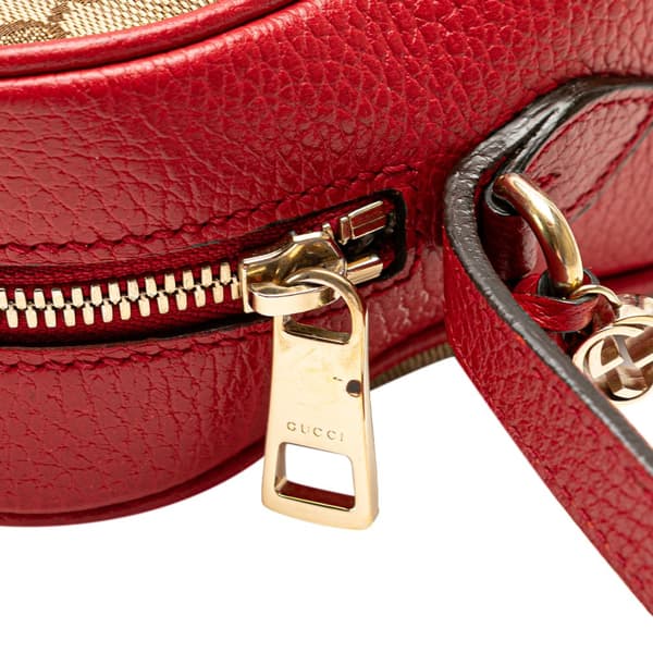 Pre-owned Gucci GG Canvas Bree Crossbody Brown