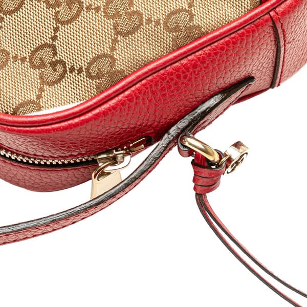 Pre-owned Gucci GG Canvas Bree Crossbody Brown