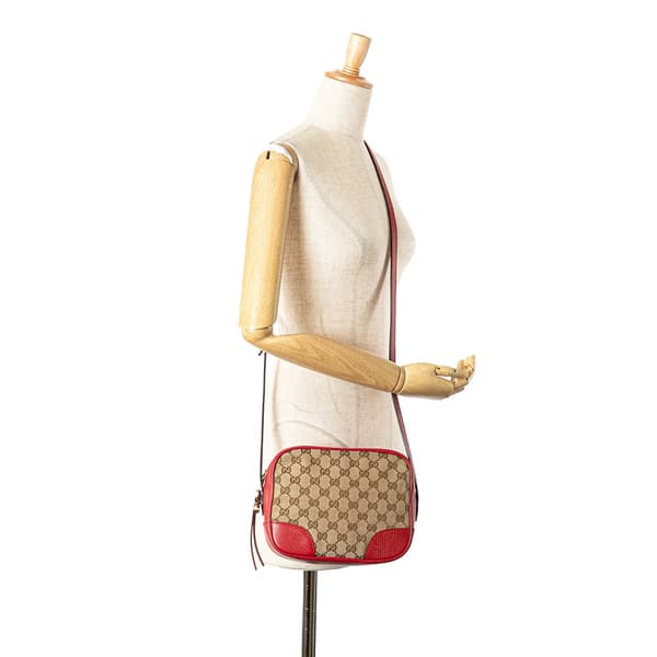 Pre-owned Gucci GG Canvas Bree Crossbody Brown