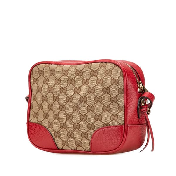 Pre-owned Gucci GG Canvas Bree Crossbody Brown
