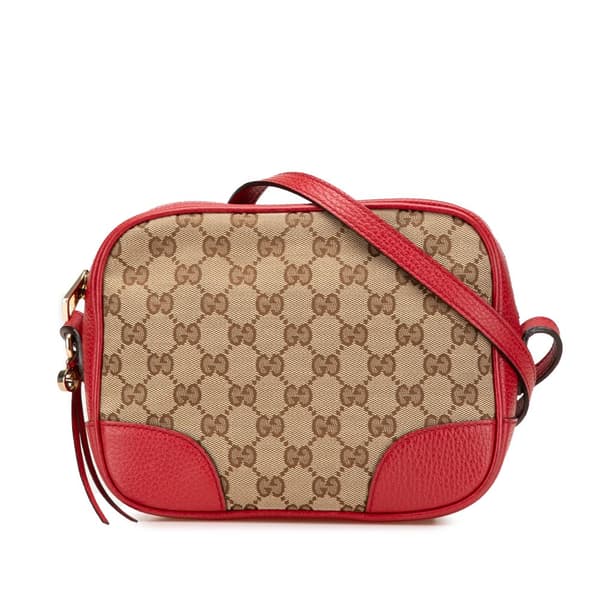 Pre-owned Gucci GG Canvas Bree Crossbody Brown