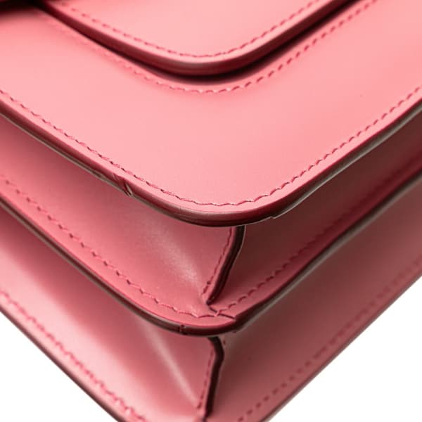 Pre-owned Bvlgari Leather Serpenti Forever Crossbody Pink