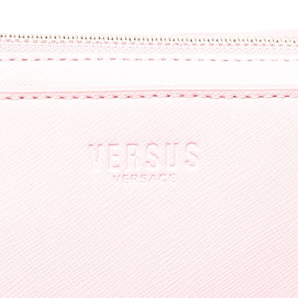 Pre-owned Versace Studded Leather Crossbody Pink