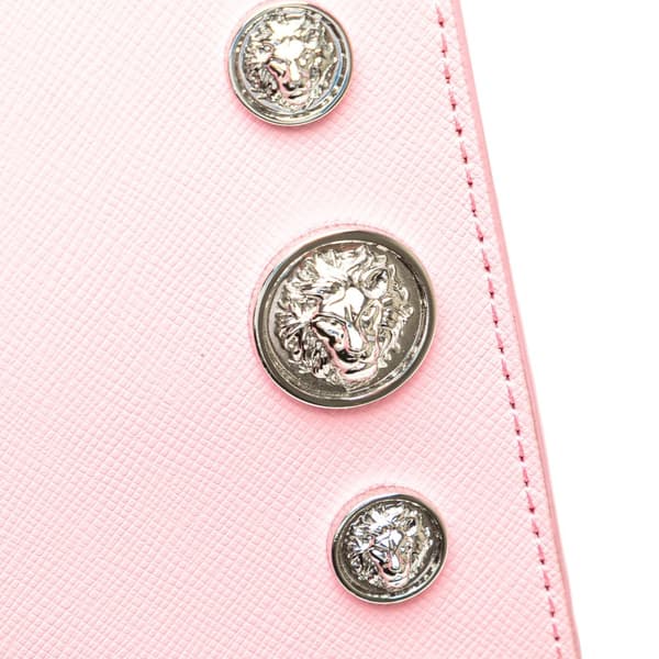 Pre-owned Versace Studded Leather Crossbody Pink