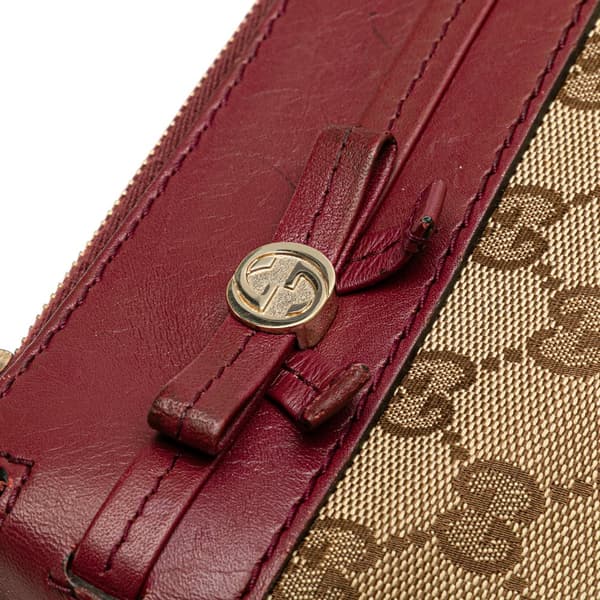 Pre-owned Gucci GG Canvas Mayfair Crossbody Brown