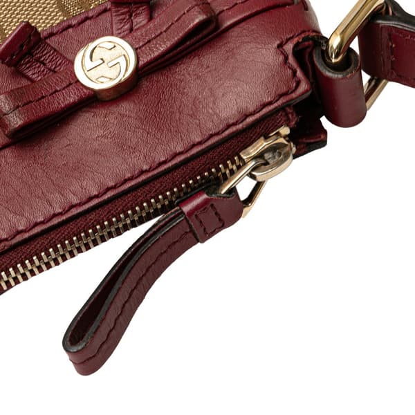 Pre-owned Gucci GG Canvas Mayfair Crossbody Brown