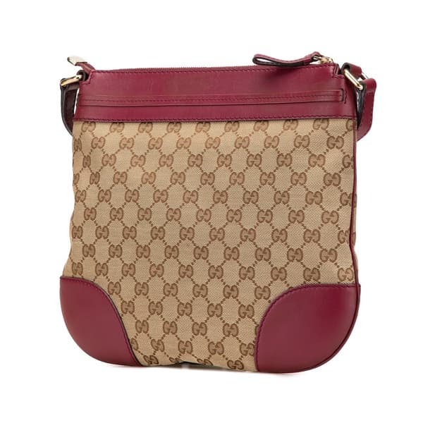 Pre-owned Gucci GG Canvas Mayfair Crossbody Brown