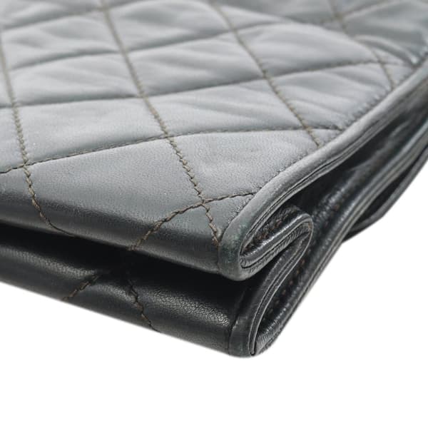 Pre-owned Chanel Mini Quilted Lambskin Tassel Flap Green