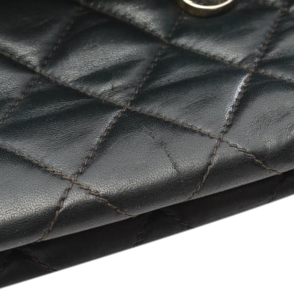 Pre-owned Chanel Mini Quilted Lambskin Tassel Flap Green