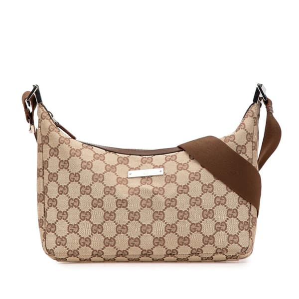 Pre-owned Gucci GG Canvas Crossbody Brown