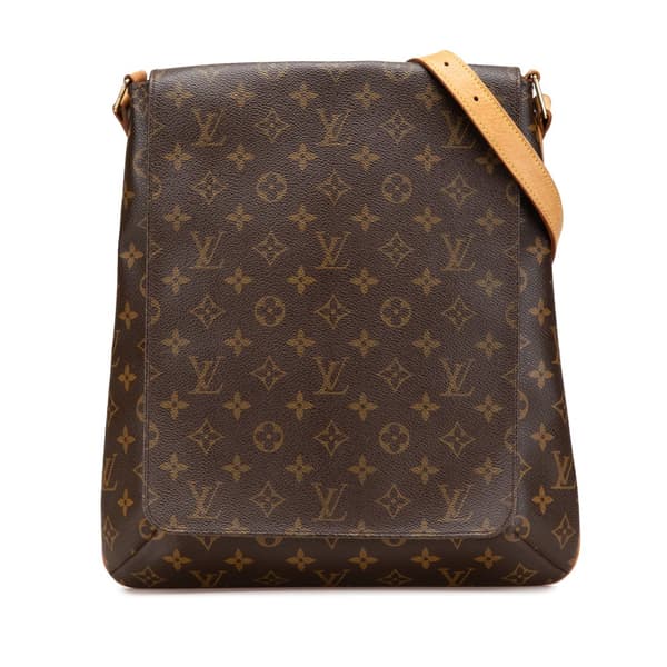 Pre-owned Louis Vuitton Monogram Musette Salsa GM Brown