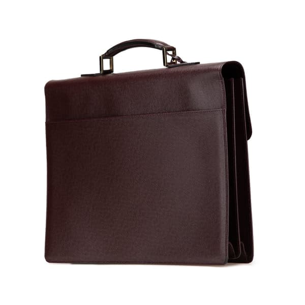 Pre-owned Louis Vuitton Taiga Moskova Briefcase Red