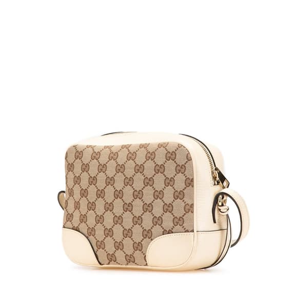Pre-owned Gucci GG Canvas Bree Crossbody Brown