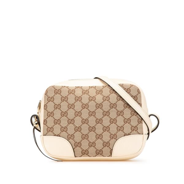 Pre-owned Gucci GG Canvas Bree Crossbody Brown