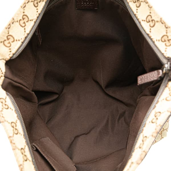 Pre-owned Gucci GG Canvas Web Crossbody Brown