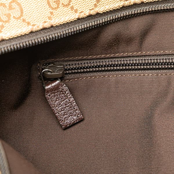Pre-owned Gucci GG Canvas Web Crossbody Brown