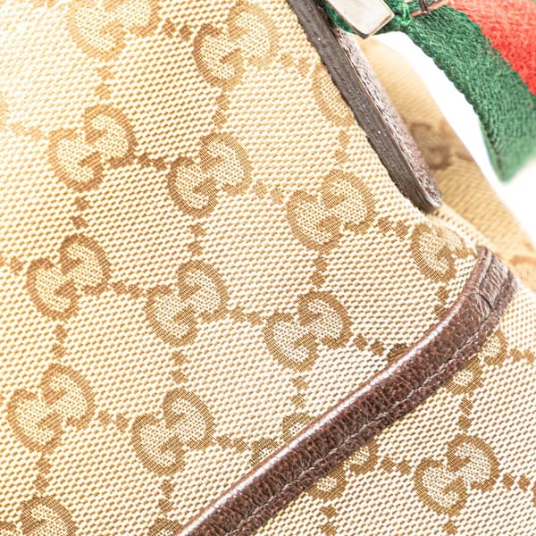 Pre-owned Gucci GG Canvas Web Crossbody Brown