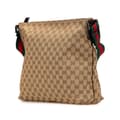 Miniatyrbild 2 av 10: Pre-owned Gucci GG Canvas Web Crossbody Brown