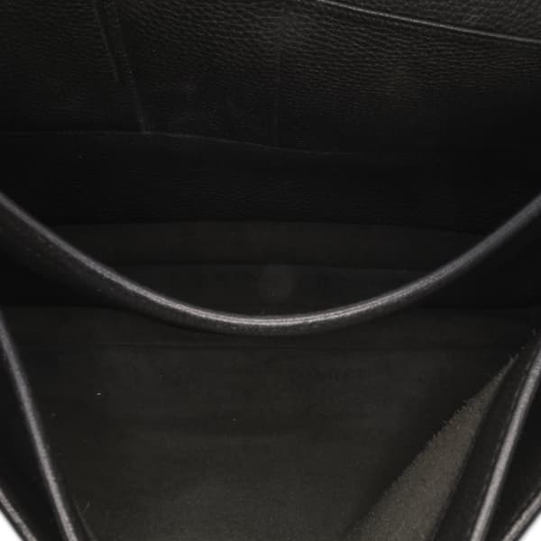 Pre-owned Hermès Togo Sac A Depeches 38 Black