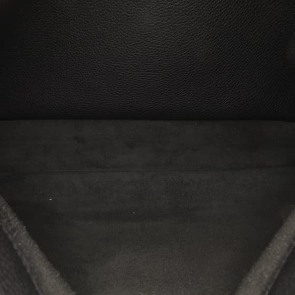 Pre-owned Hermès Togo Sac A Depeches 38 Black