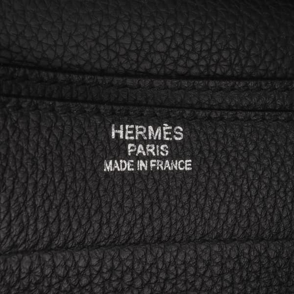 Pre-owned Hermès Togo Sac A Depeches 38 Black