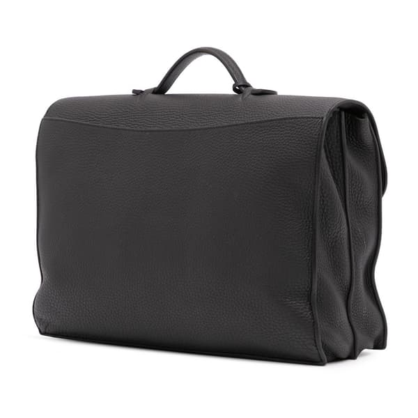 Pre-owned Hermès Togo Sac A Depeches 38 Black