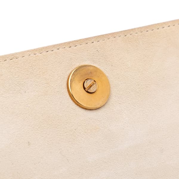 Pre-owned Dior Small Lambskin Studded Diorama Crossbody White