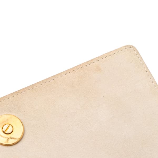 Pre-owned Dior Small Lambskin Studded Diorama Crossbody White