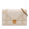Miniatyrbild 1 av 10: Pre-owned Dior Small Lambskin Studded Diorama Crossbody White