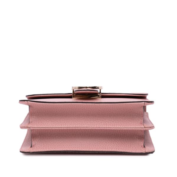 Pre-owned Gucci Small Dollar Calfskin Interlocking G Crossbody Pink