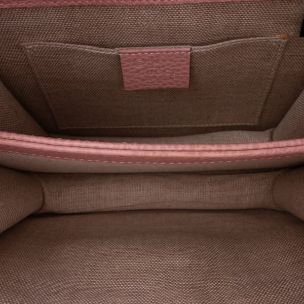 Pre-owned Gucci Small Dollar Calfskin Interlocking G Crossbody Pink