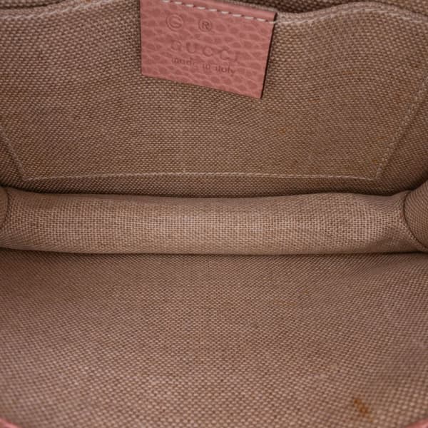 Pre-owned Gucci Small Dollar Calfskin Interlocking G Crossbody Pink