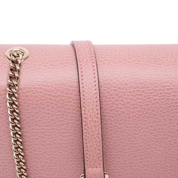 Pre-owned Gucci Small Dollar Calfskin Interlocking G Crossbody Pink