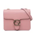 Miniatyrbild 1 av 10: Pre-owned Gucci Small Dollar Calfskin Interlocking G Crossbody Pink
