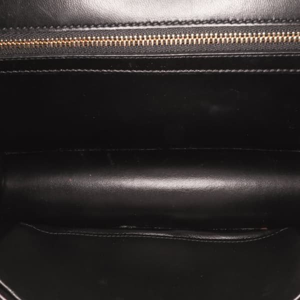 Pre-owned Dior Medium Calfskin Crystal Embroidered Diorama Flap Black